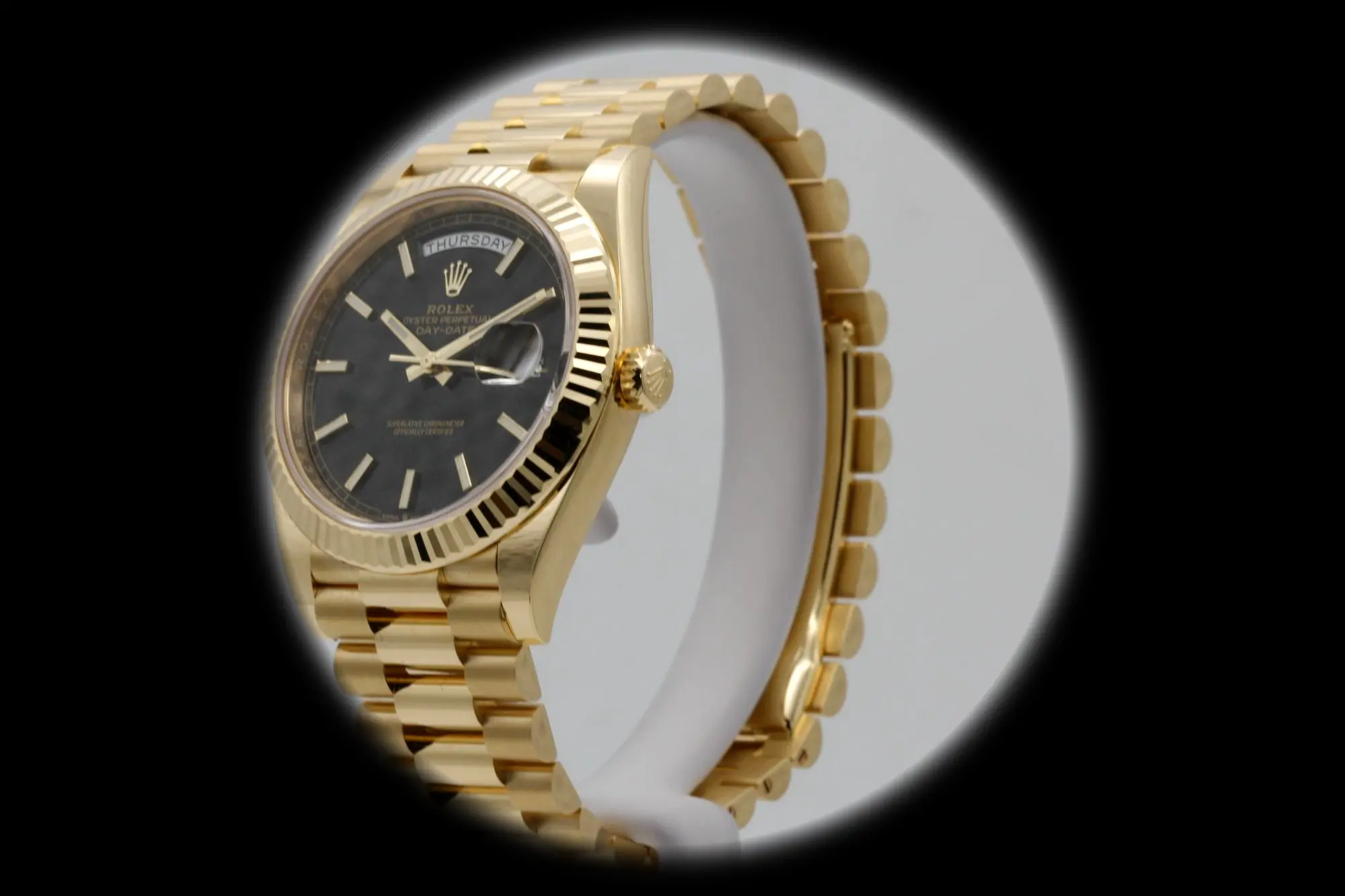 Rolex Day-Date 228238 Superclone 40mm — Zifferblatt-Nahaufnahme