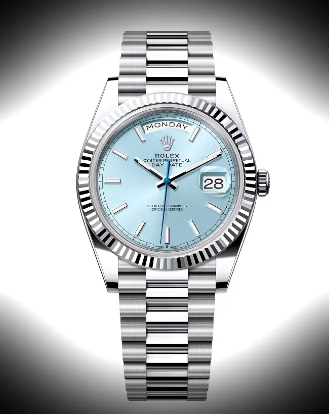 Rolex Day-Date 40mm Eisblau Zifferblatt 228236