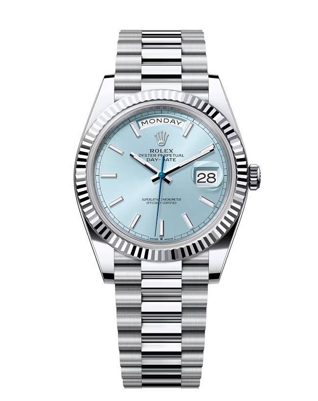 Rolex Day-Date 40mm Eisblau Zifferblatt 228236
