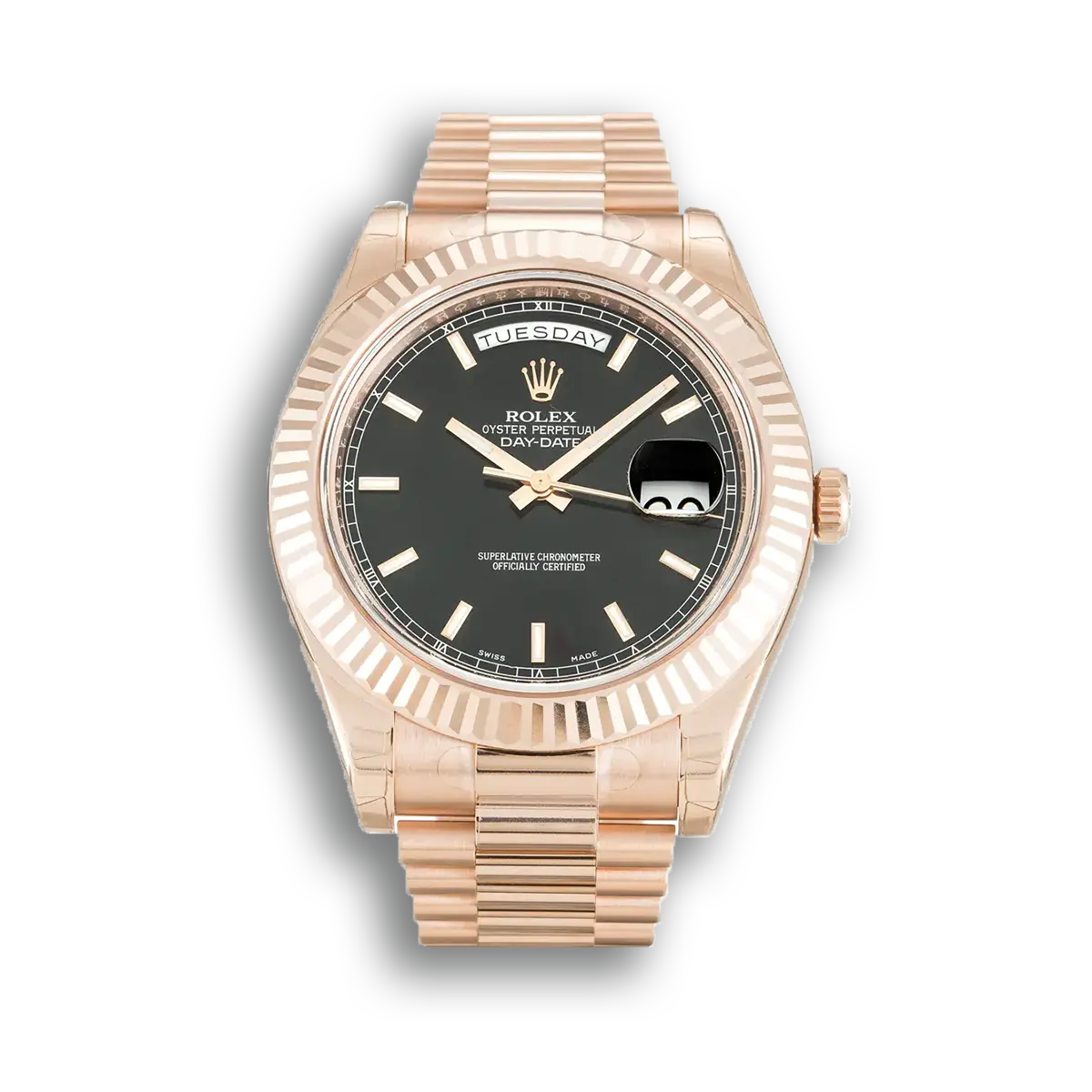 Rolex Day-Date II 218235 40mm Schwarz Zifferblatt Watch