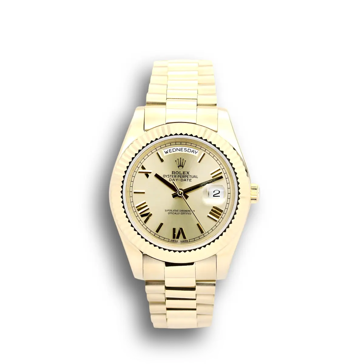 Rolex Day-Date II 218238 40mm Gold Zifferblatt Watch