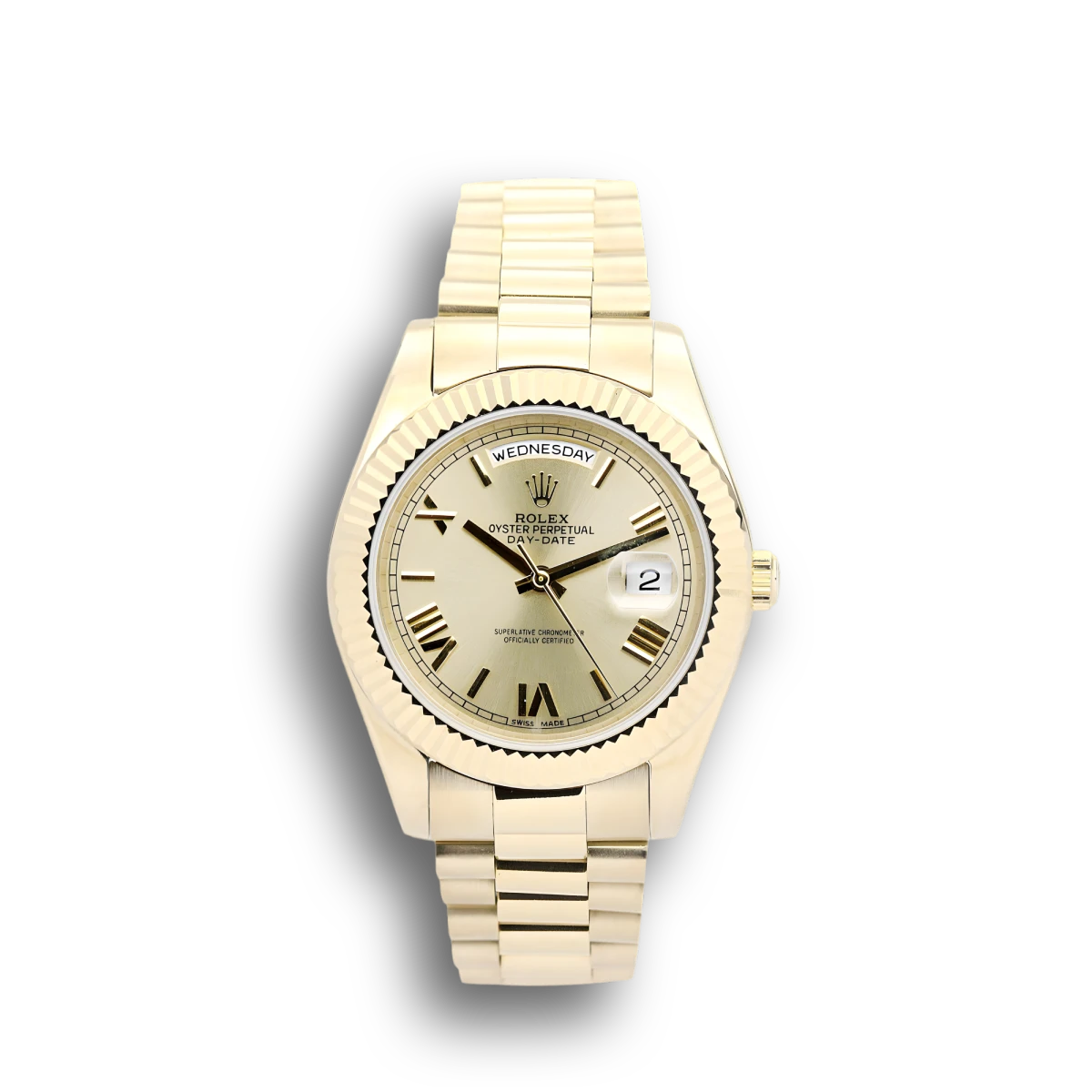 Rolex Day-Date II 218238 40mm Gold Zifferblatt Watch