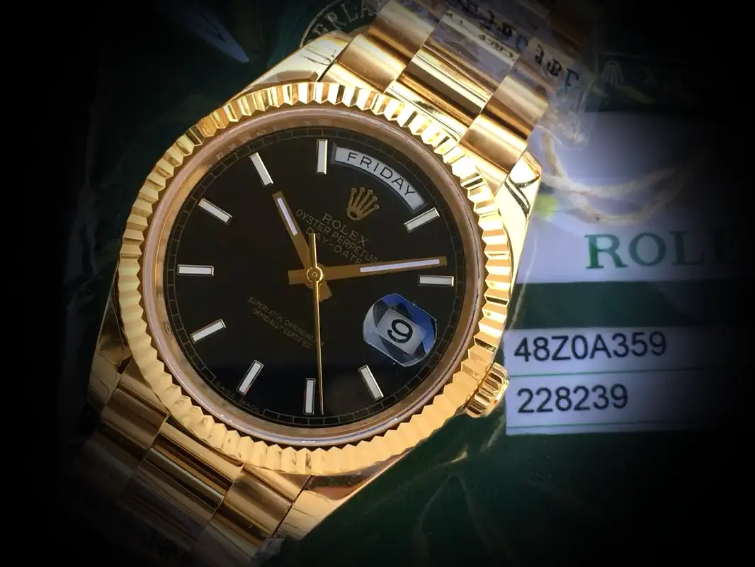 Rolex Day-Date 41985 1:1 Super Clone 36mm — Zifferblatt-Nahaufnahme