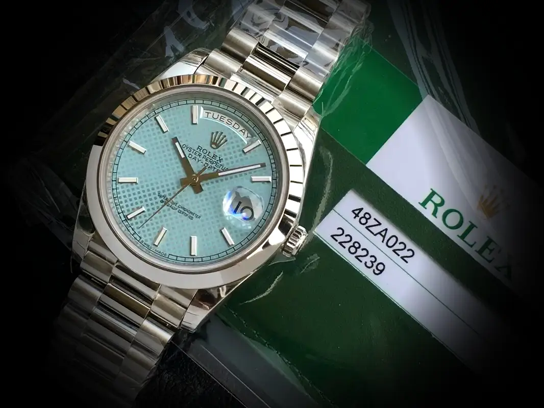 Day-Date 41985 Super Clone 36mm — Zifferblatt-Nahaufnahme