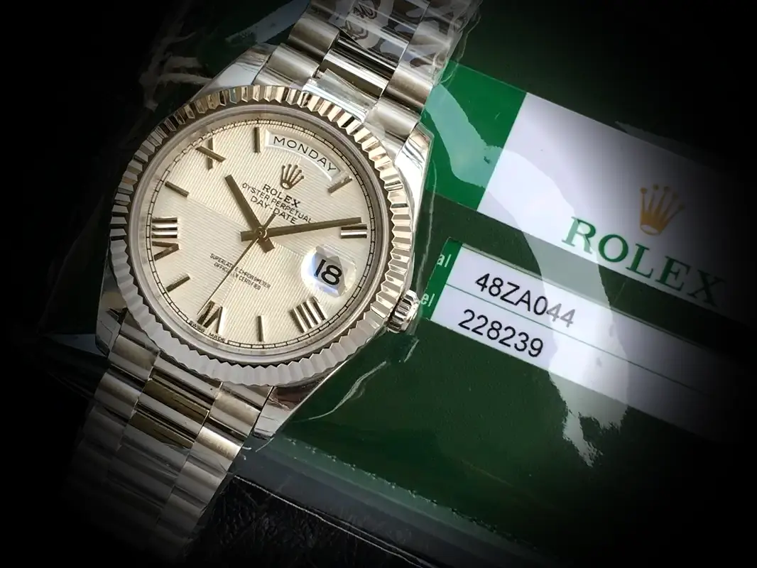 Day-Date 41985 Super Clone 36mm — Zifferblatt-Nahaufnahme