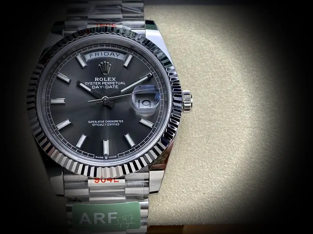 Day-Date 41985 Superclone 36mm — Zifferblatt-Nahaufnahme