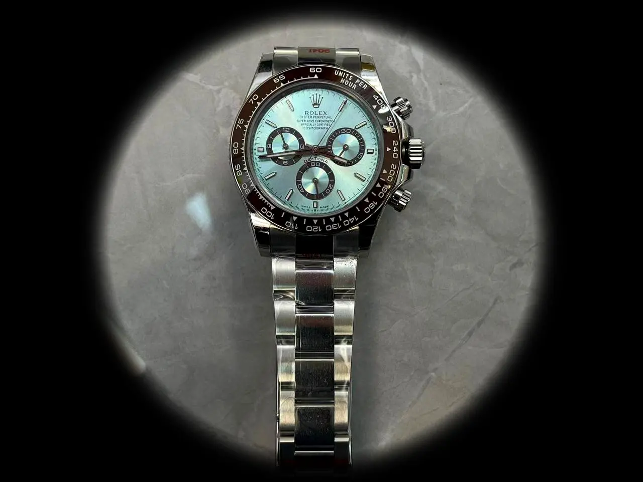 Daytona 126506 Schweizer Replica 40mm — Zifferblatt-Nahaufnahme