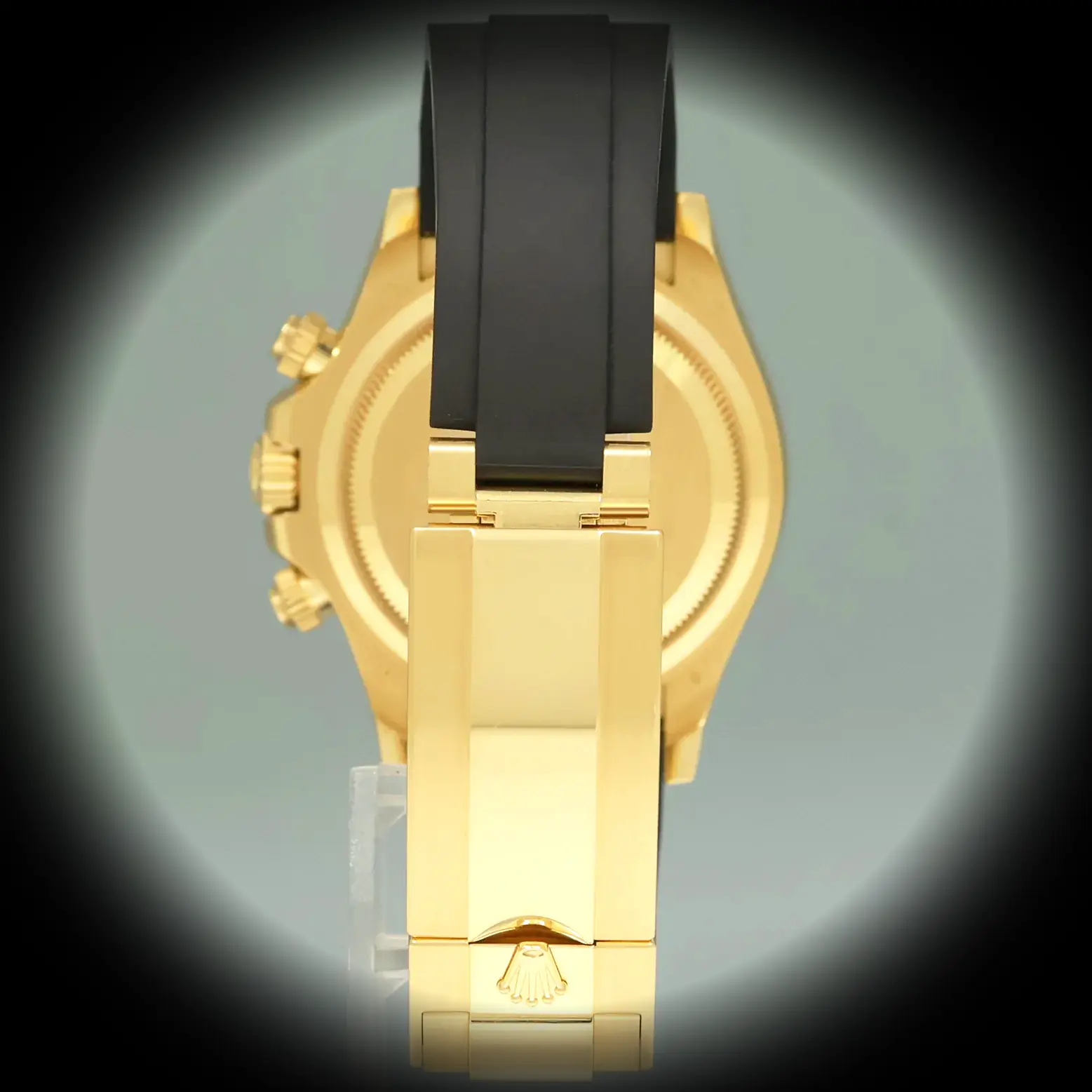 Rolex Daytona 126518LN Super Clone Zifferblatt in golden — Gehäusebodendetail