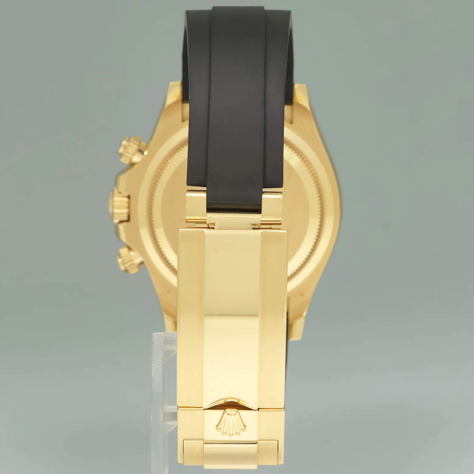 Rolex Daytona 126518LN Replica Zifferblatt in golden — Gehäusebodendetail