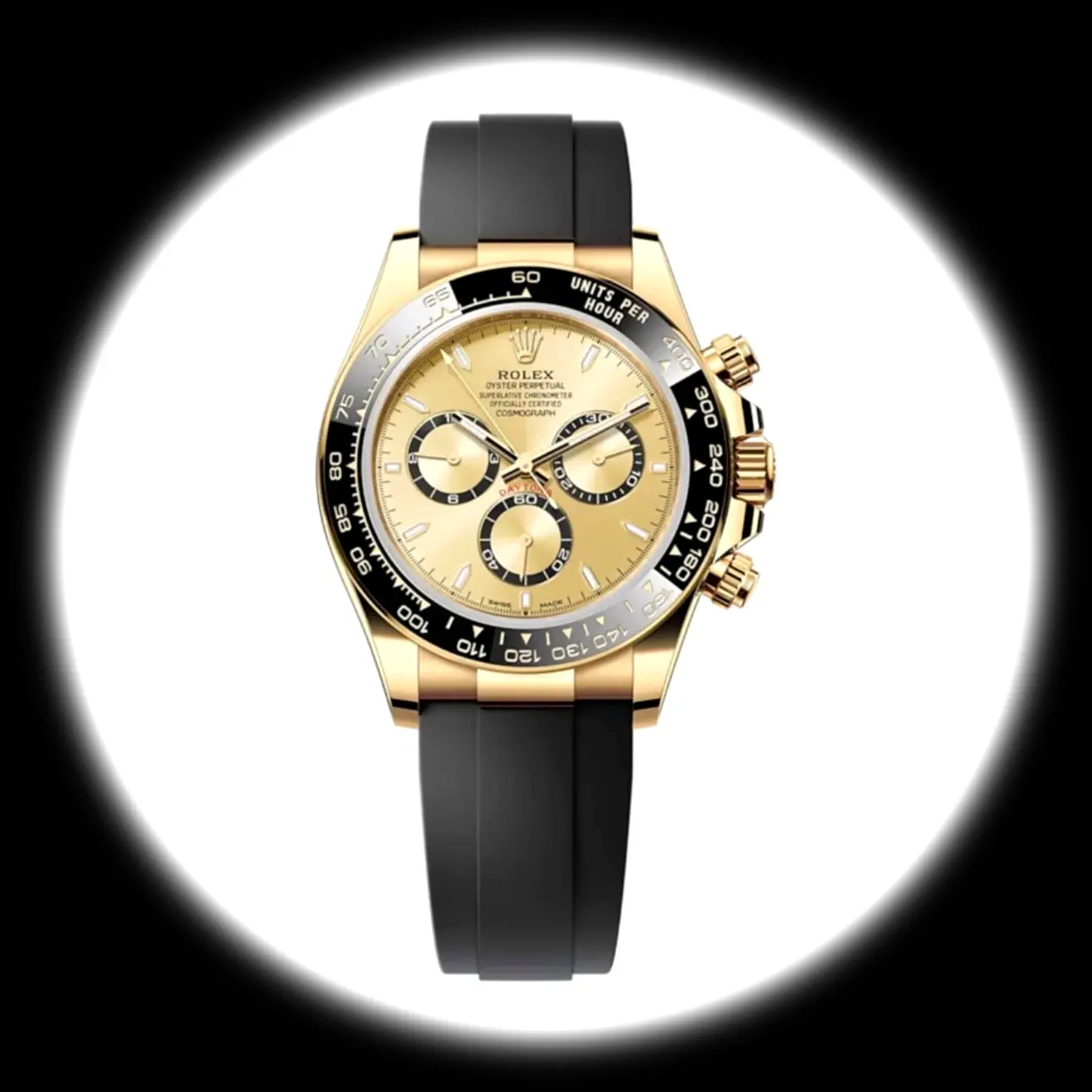 Rolex Daytona 40mm Goldenes Zifferblatt 126518LN Everose