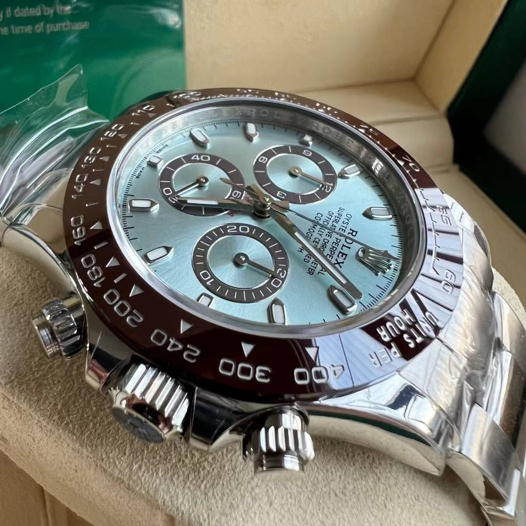 Rolex Daytona 116506 Replica Zifferblatt in eisblau — Gehäusebodendetail