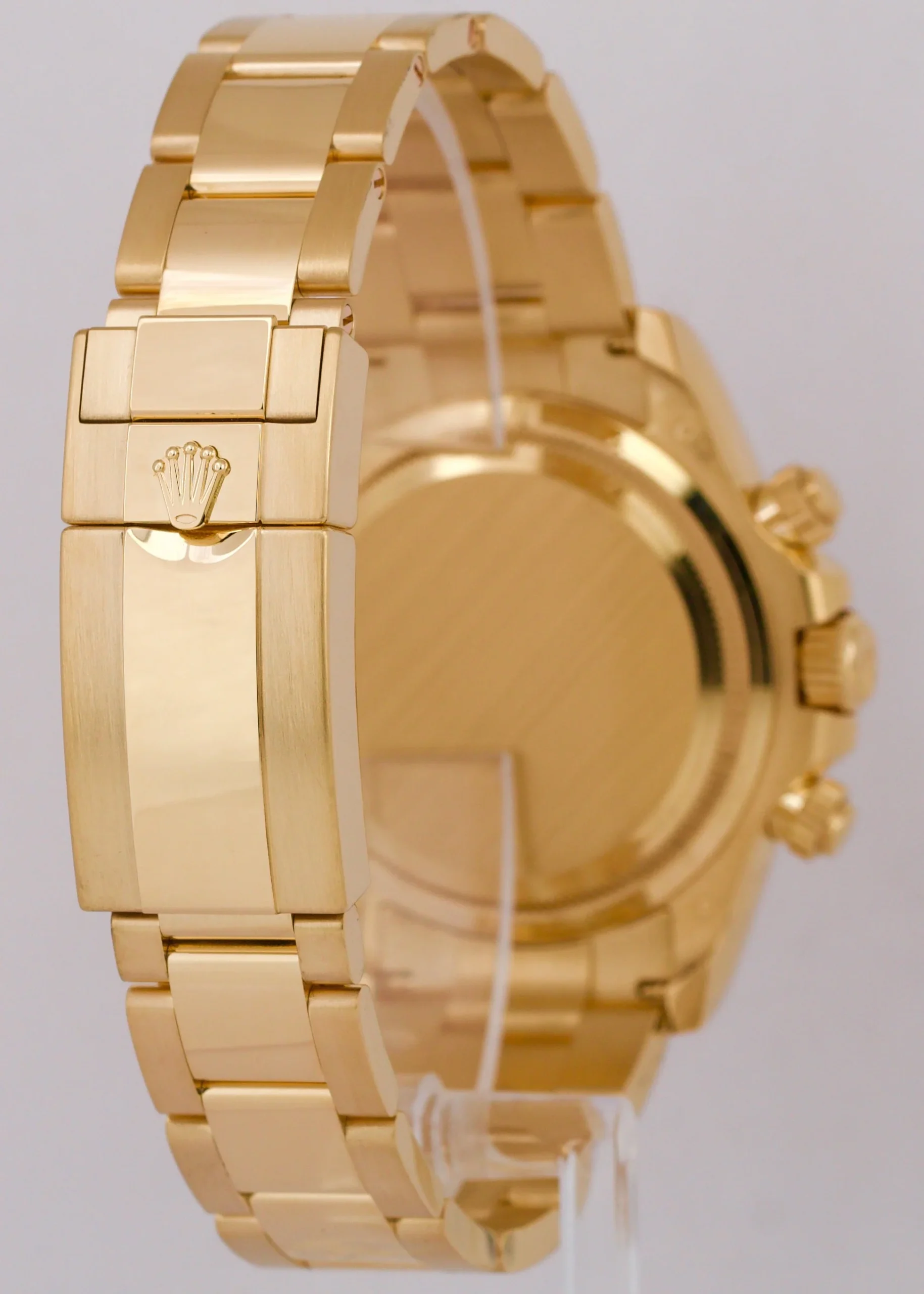 Daytona 126508 Super Clone Replica Zifferblatt in intensivschwarz und champagner — Gehäusebodendetail