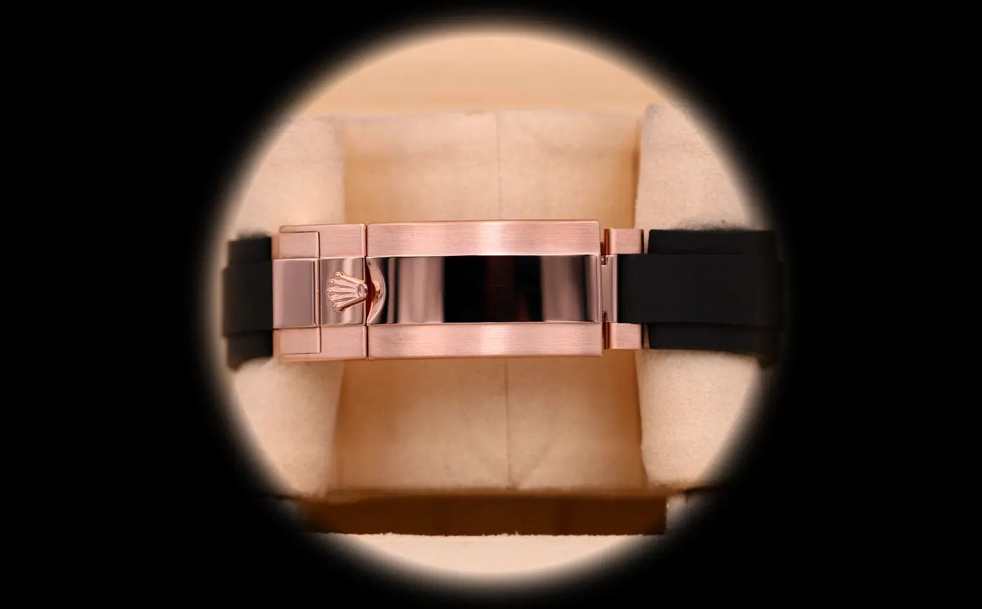 Rolex Daytona 126515LN 1:1 Super Clone Zifferblatt in sonnengold und tiefenchwarz — Lünette-Makro