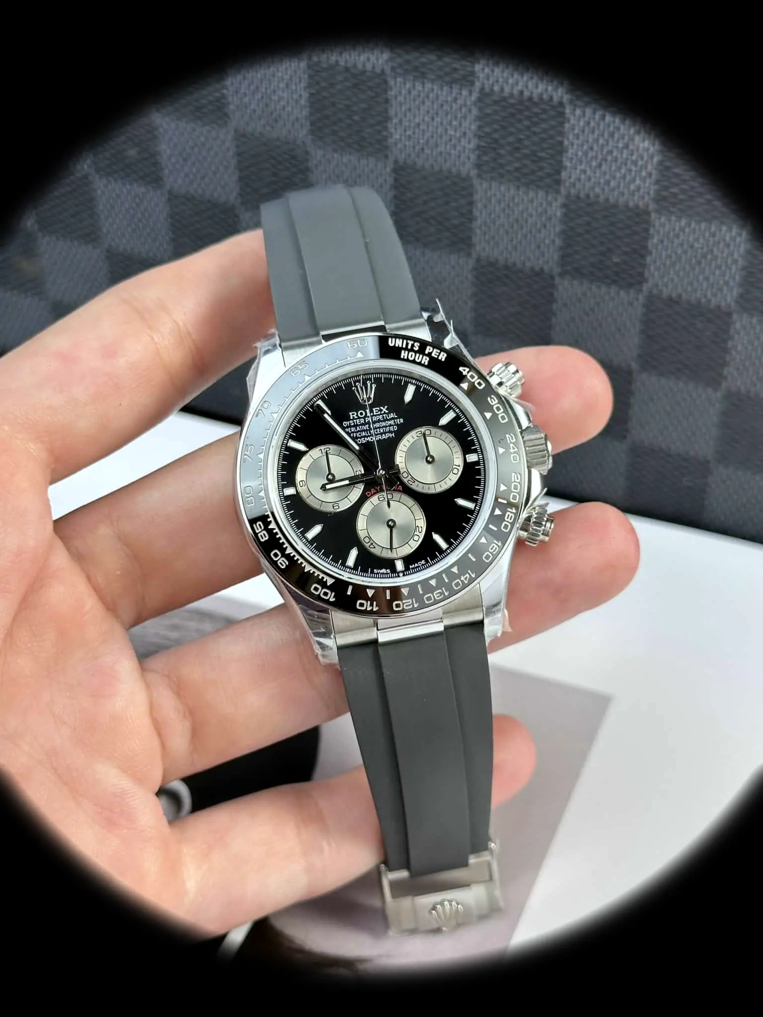 Rolex Daytona 126519LN Schweizer Klon 40mm — Zifferblatt-Nahaufnahme