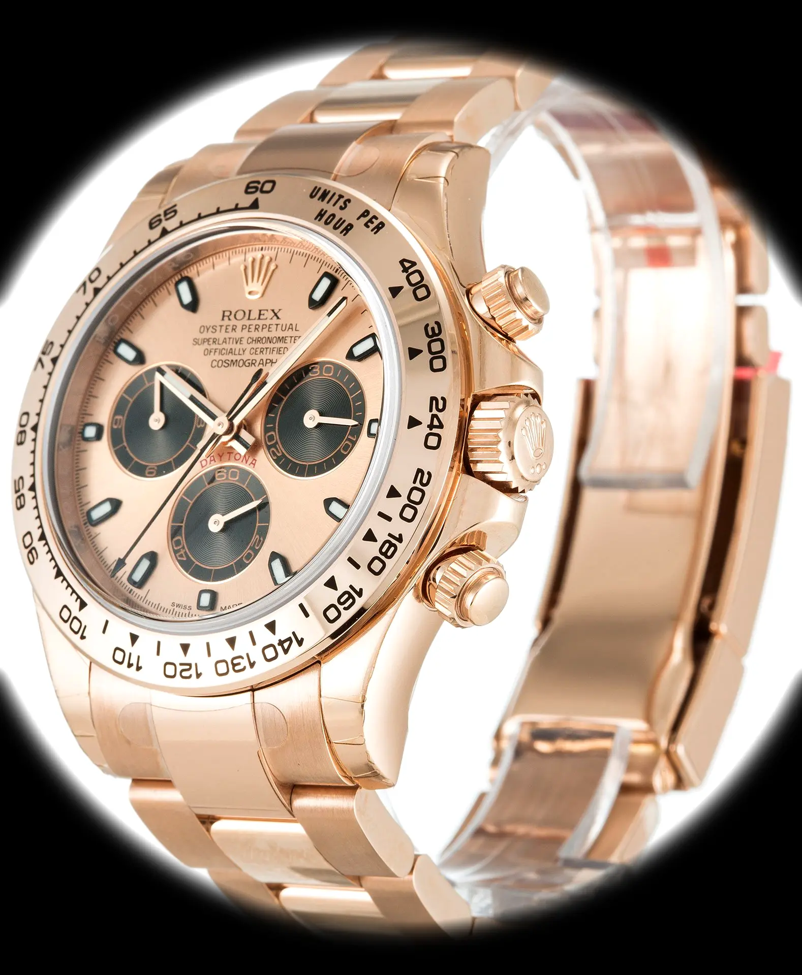 Daytona 116505 Schweizer Klon 40mm — Zifferblatt-Nahaufnahme