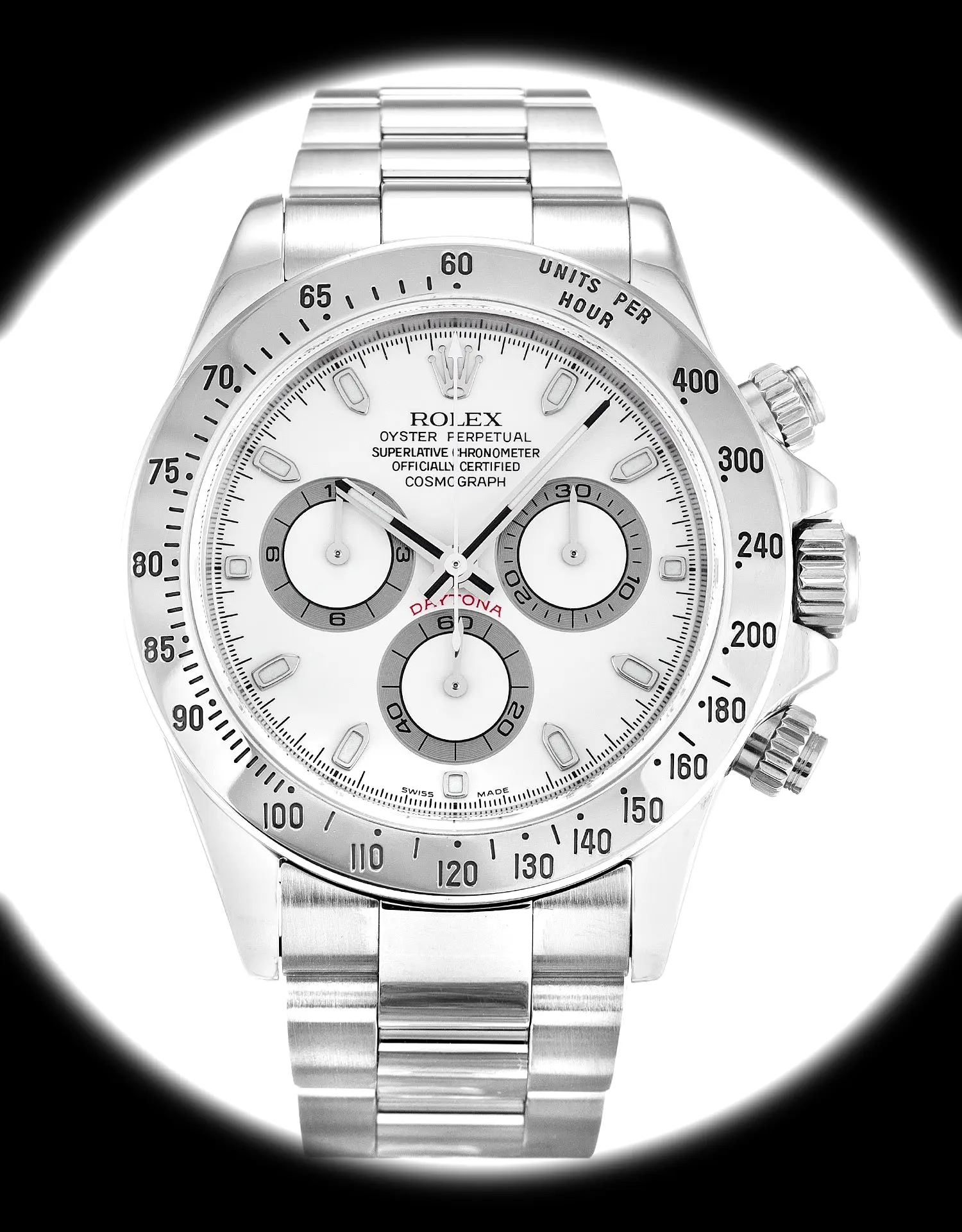 Rolex Cosmograph Daytona 116520 Weißes Zifferblatt 40mm