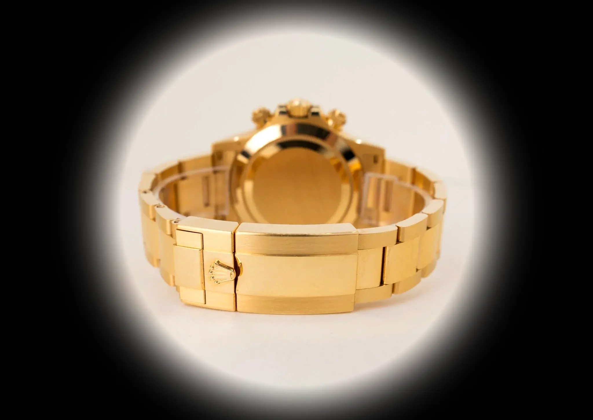 Rolex Daytona 116508 Schweizer Klon Zifferblatt in grün — Gehäusebodendetail