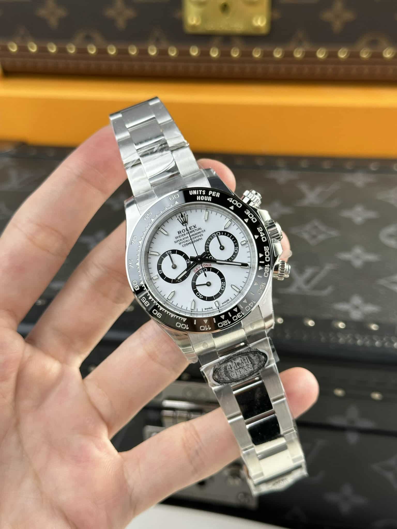 Daytona 126500LN Panda Super Clone Replica 40mm — Zifferblatt-Nahaufnahme