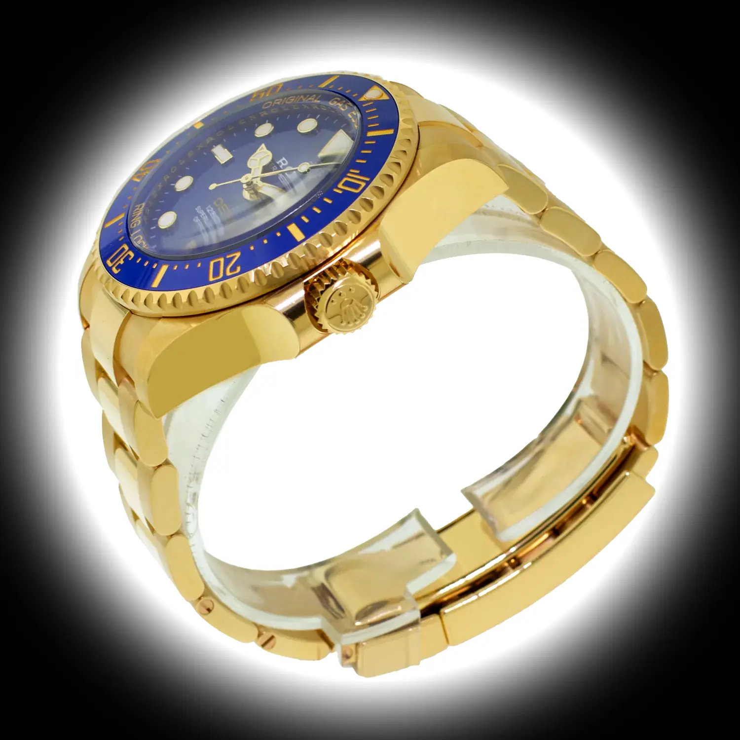 Deepsea 136668LB 1:1 Super Clone Zifferblatt in blau — Gehäusebodendetail