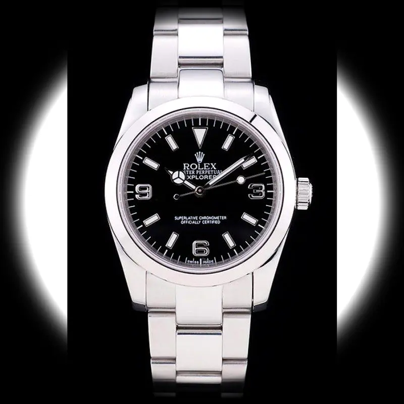 Rolex Explorer SRL15614270 Superclone 36mm — Zifferblatt-Nahaufnahme