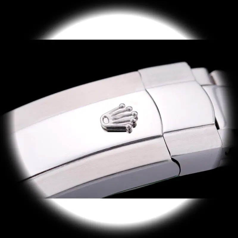 Rolex Explorer SRL15614270 Schweizer Klon 36mm — Krone und Gehäuse Detail