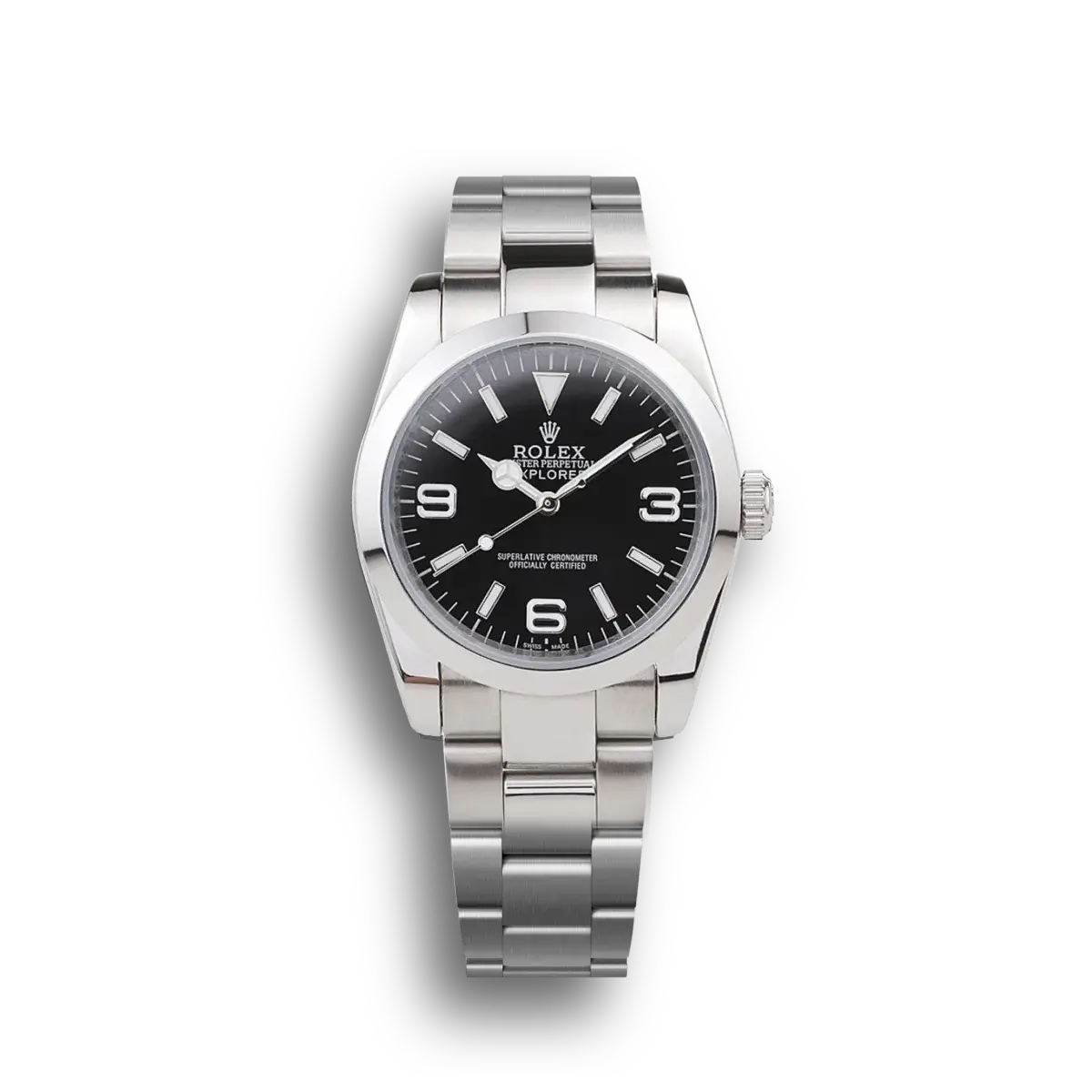 Rolex Explorer 36mm Schwarz Zifferblatt 98087