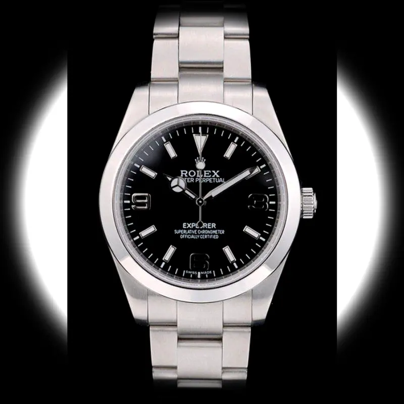 Explorer 42002 Schweizer Replica 39mm — Zifferblatt-Nahaufnahme