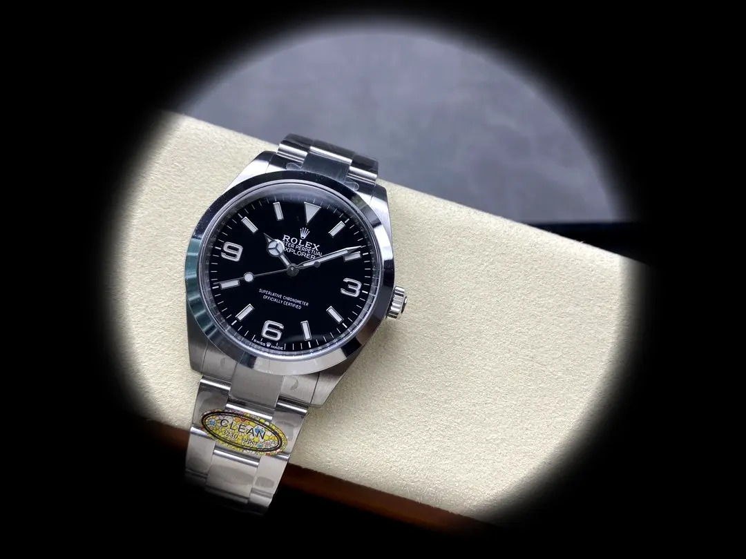 Explorer 124270 Super Clone 40mm — Zifferblatt-Nahaufnahme