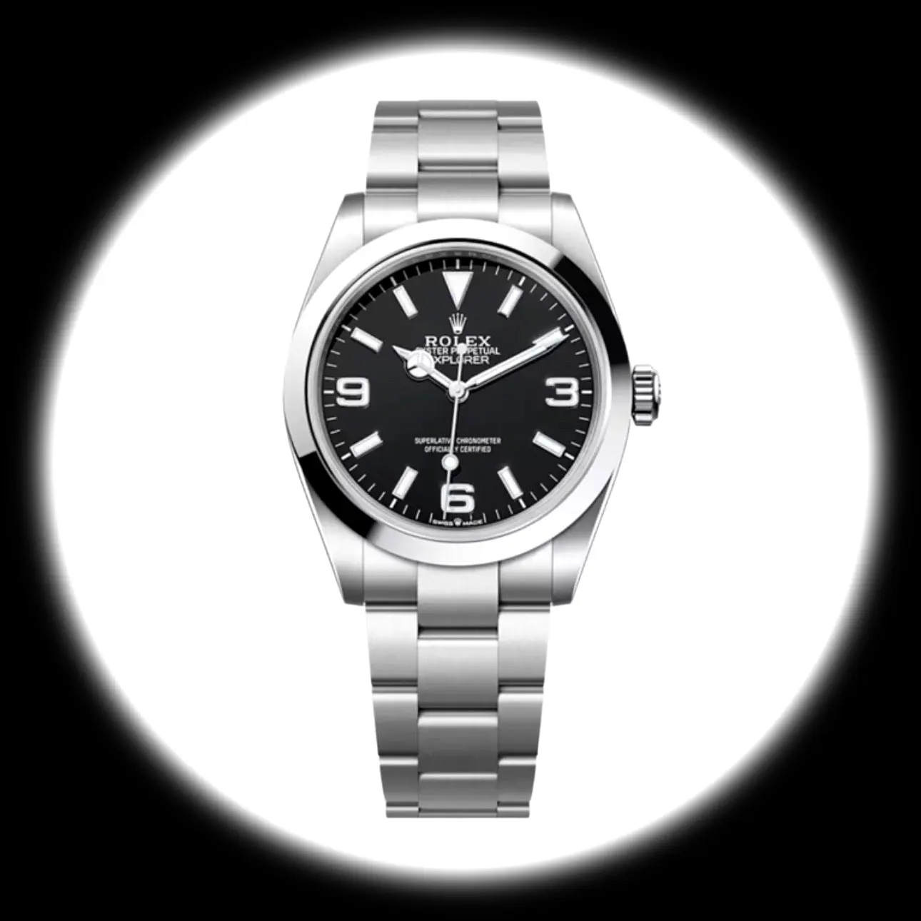 Rolex Explorer 40mm Schwarz Zifferblatt 224270