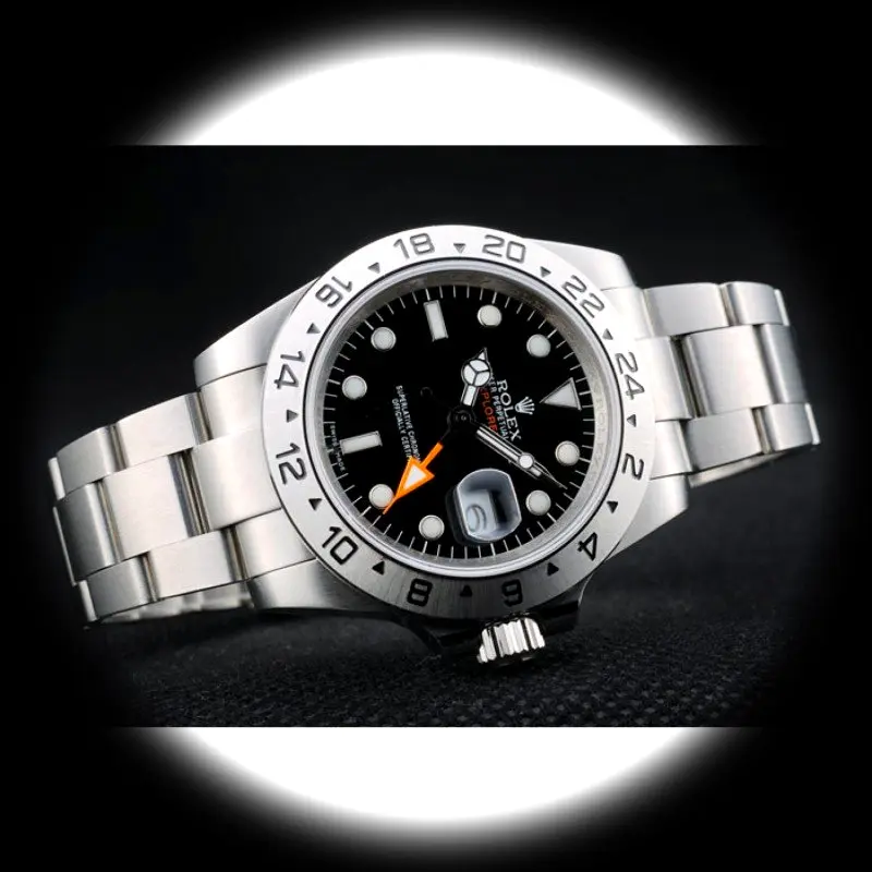 Explorer REP016820 Schweizer Klon Zifferblatt in schwarz — Gehäusebodendetail