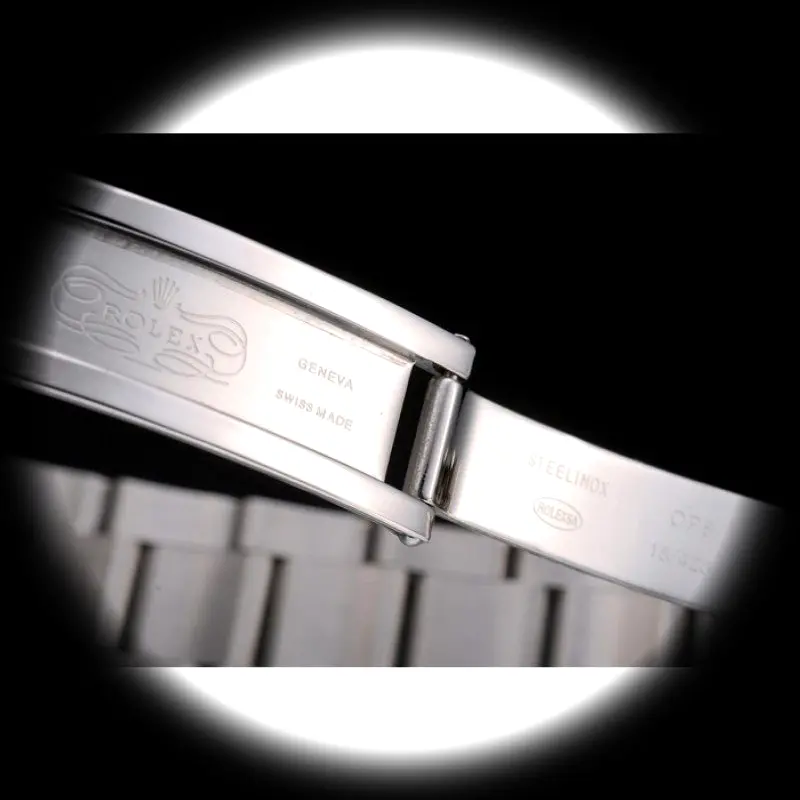 Rolex Explorer REP016820 Super Clone Zifferblatt in schwarz — Lünette-Makro