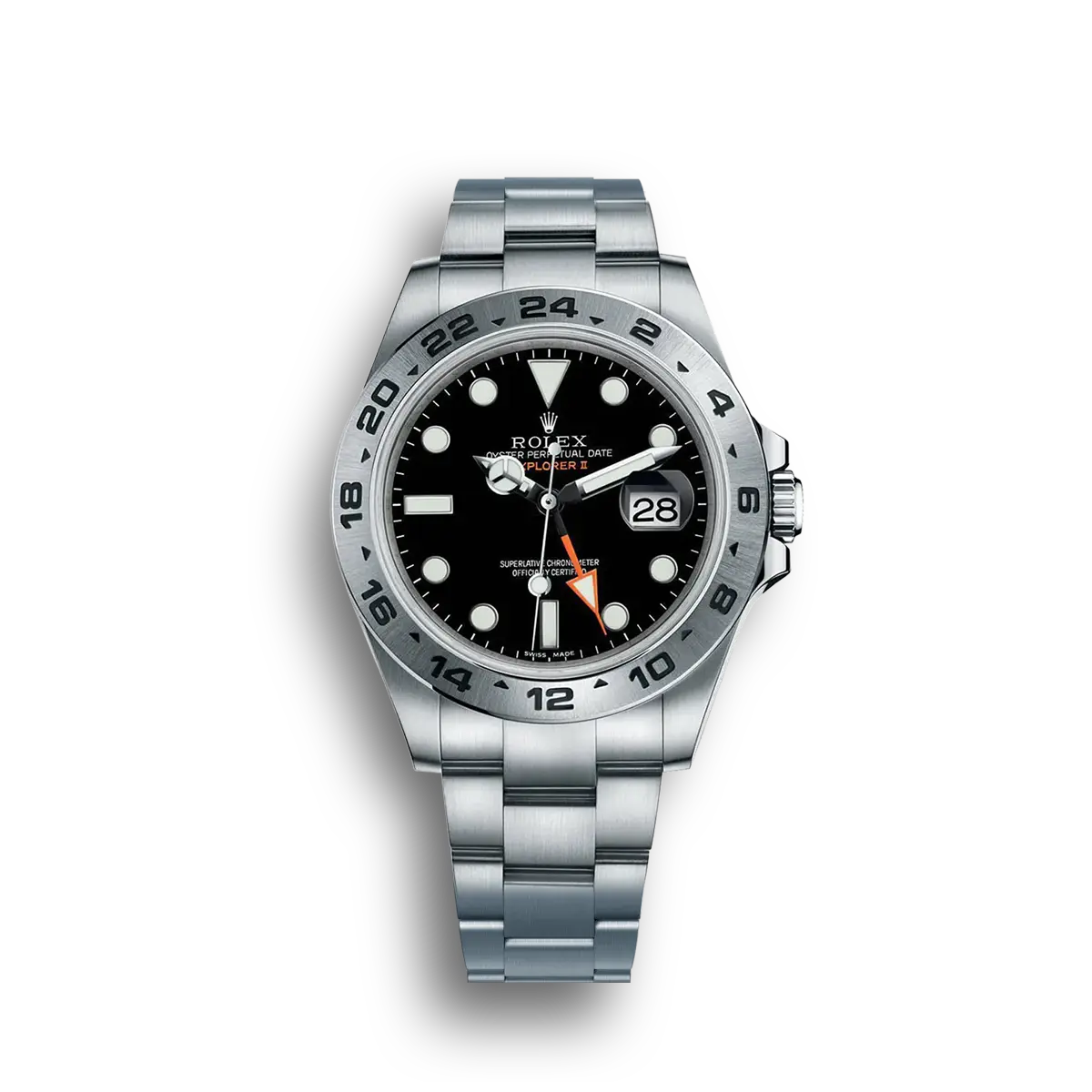 Rolex Explorer 216570BKSO 1:1 Replica Zifferblatt in schwarz — Vorderansicht