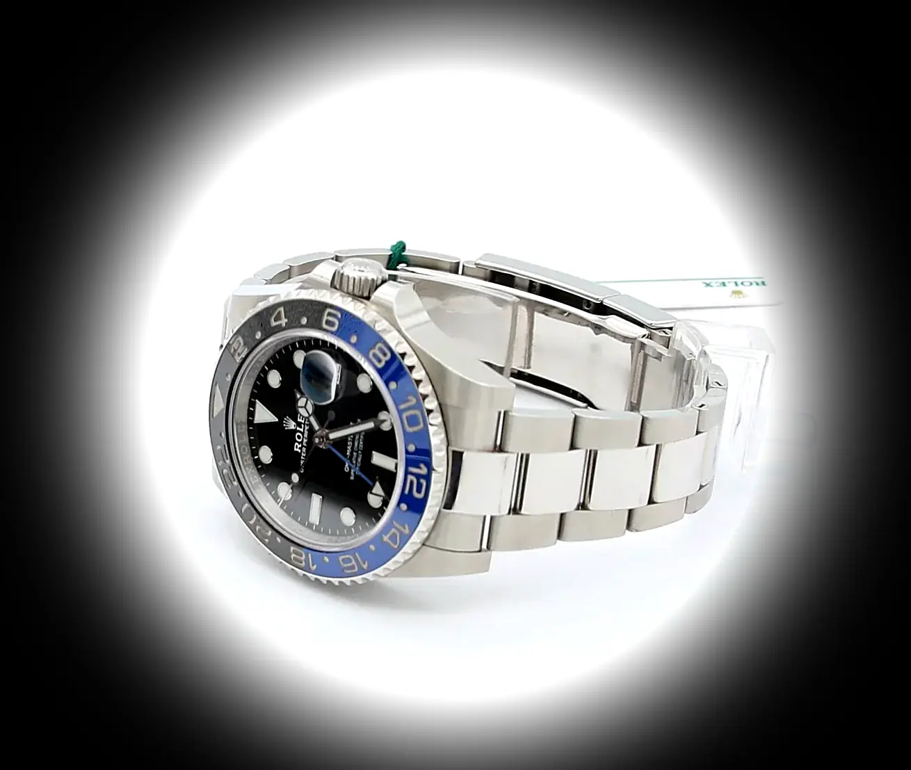 Rolex GMT-Master 126710BLNR Superclone Zifferblatt in schwarz — Gehäusebodendetail