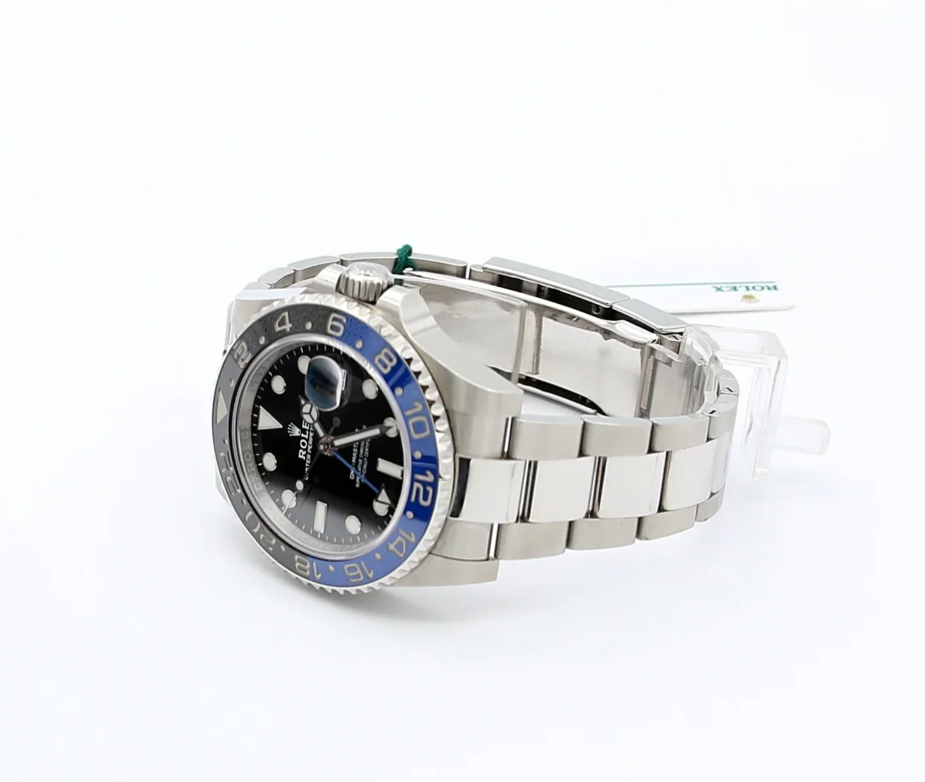 Rolex GMT-Master 126710BLNR Klon Zifferblatt in schwarz — Gehäusebodendetail