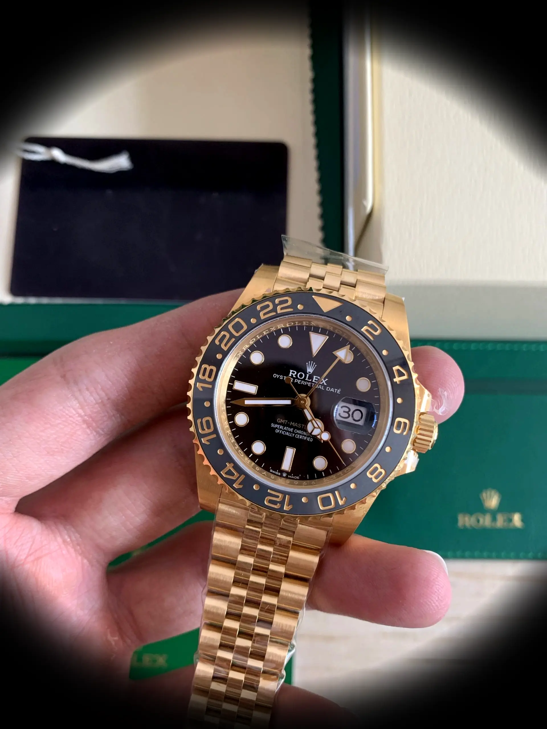 GMT-Master 126718GRNR 1:1 Super Clone 40mm — Zifferblatt-Nahaufnahme