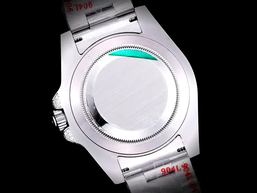 Rolex GMT-Master 116769TBR Schweizer Klon Zifferblatt in diamant — Lünette-Makro