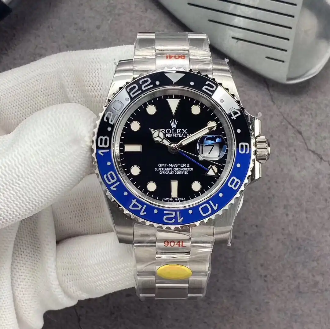 GMT-Master 126710BLRO Pepsi Nachbau 40mm — Zifferblatt-Nahaufnahme