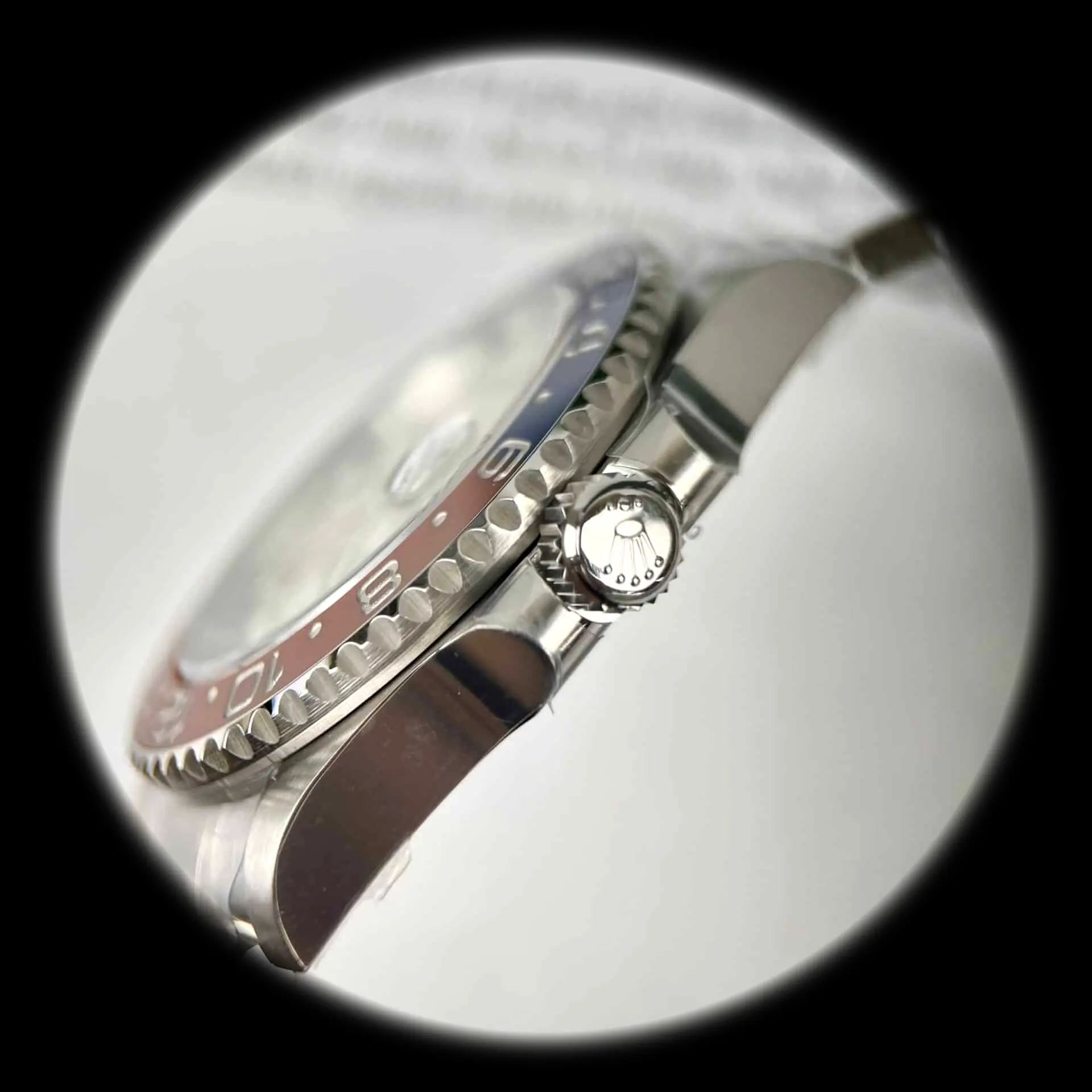 GMT-Master 126719BLRO Schweizer Klon — Leuchtmasse-Aufnahme