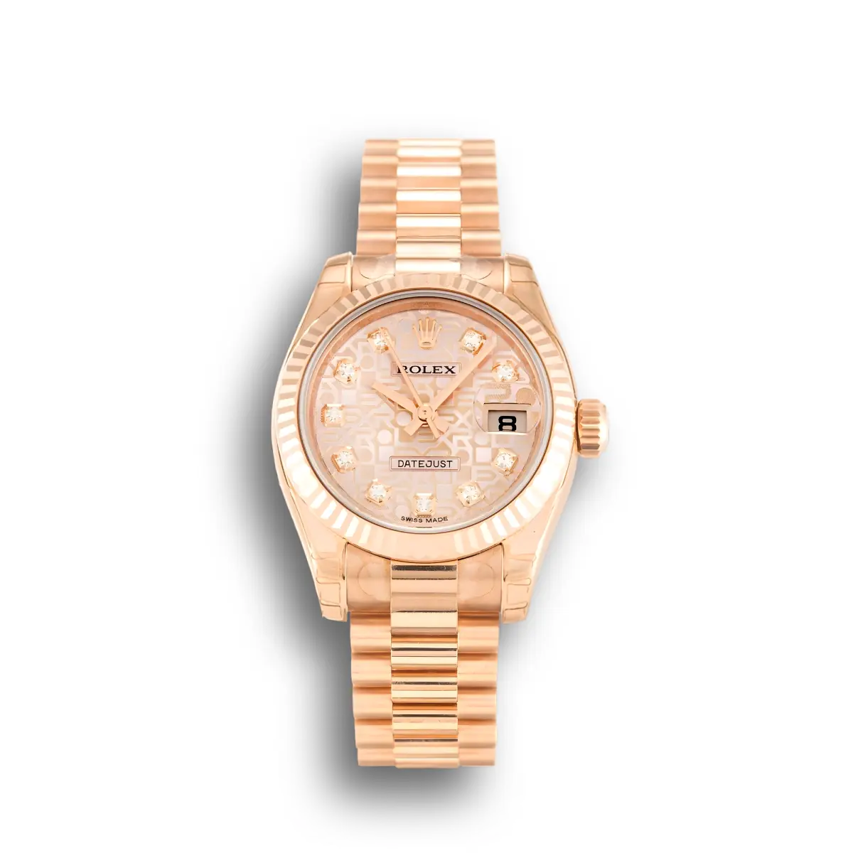 Rolex Lady-Datejust 179175 Rosé Zifferblatt 26mm Everose Gold