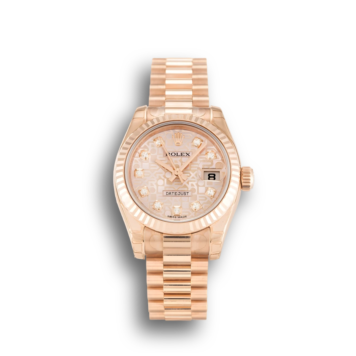 Rolex Lady-Datejust 179175 Rosé Zifferblatt 26mm Everose Gold