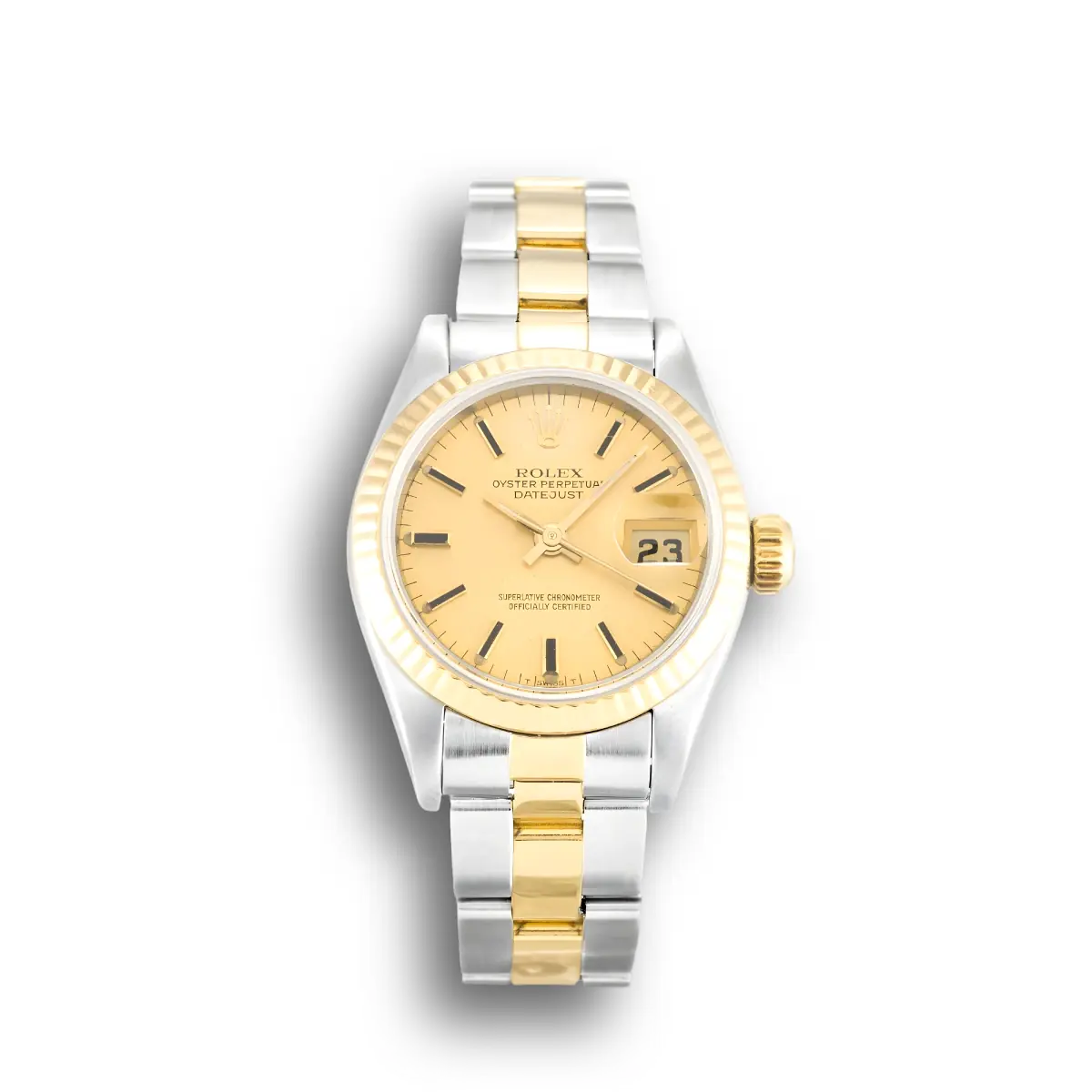 Lady-Datejust 69173 26mm Elegantes Champagner-Zifferblatt