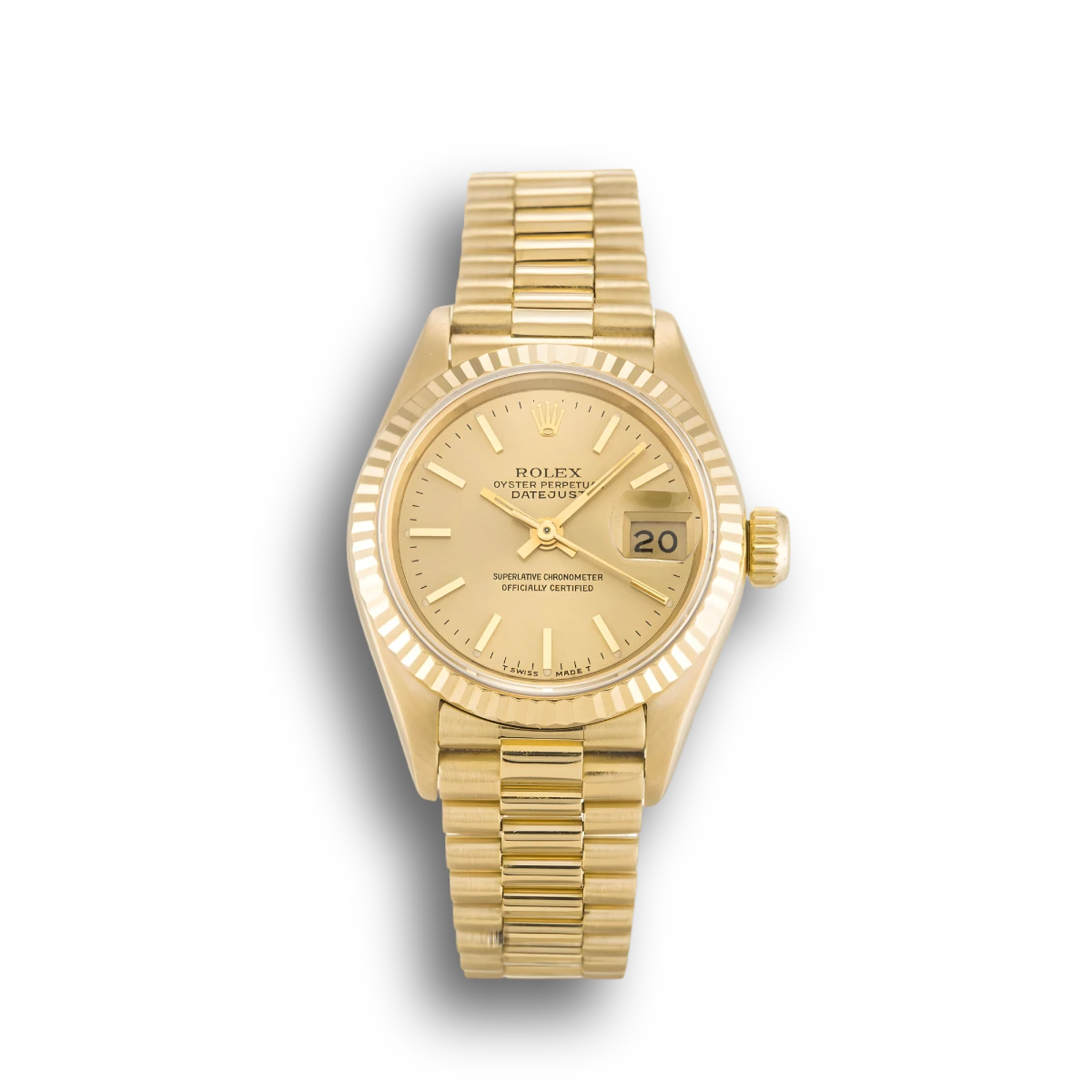 Rolex Lady-Datejust 69178 Champagner Zifferblatt 26mm Gelbgold