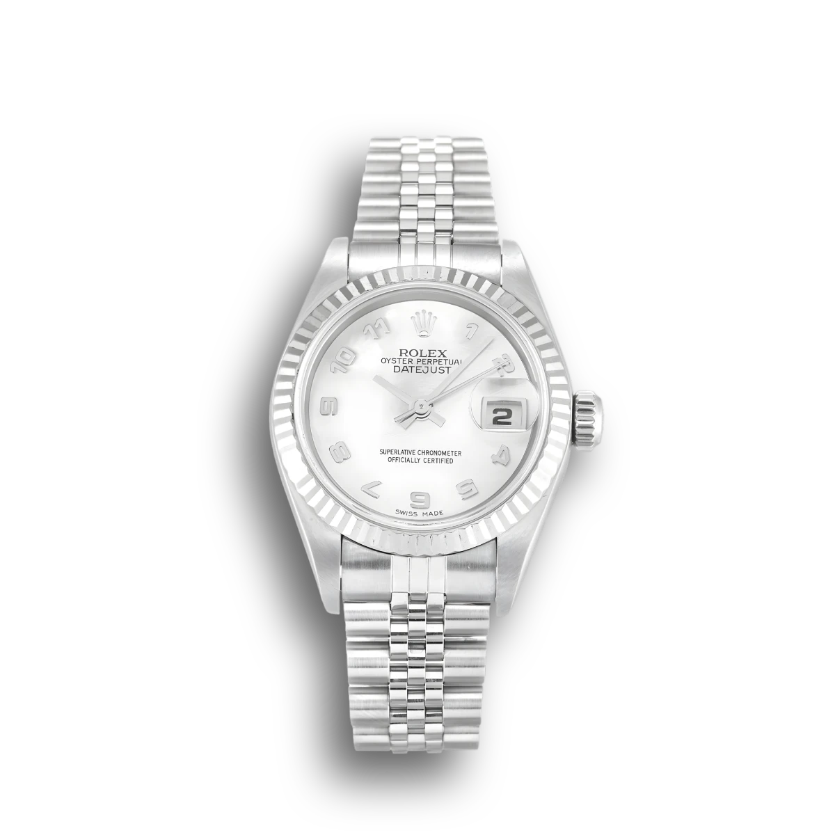 Rolex Lady-Datejust 79174 Weiß Mother of Pearl 26mm Edelstahl