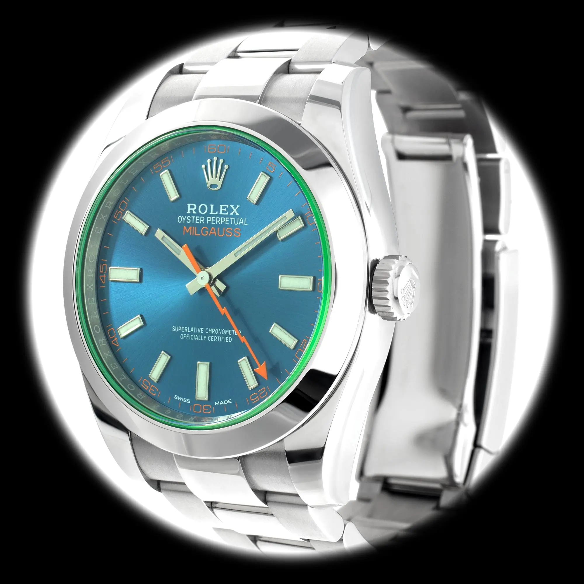 Milgauss 116400GV Super Clone 40mm — Zifferblatt-Nahaufnahme