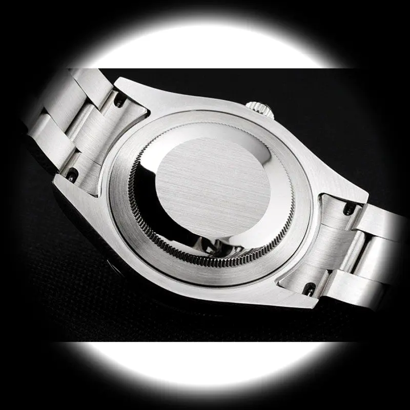 Milgauss REP016836 Schweizer Klon Zifferblatt in schwarz — Lünette-Makro