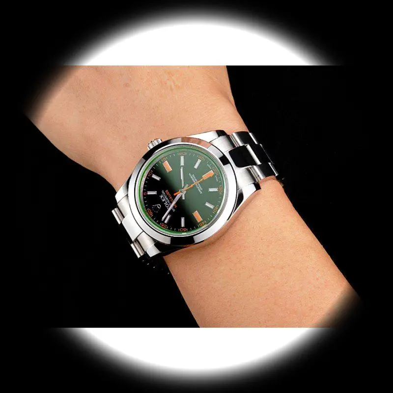 Rolex Milgauss REP016836 Super Clone Zifferblatt in schwarz — Schrägansicht