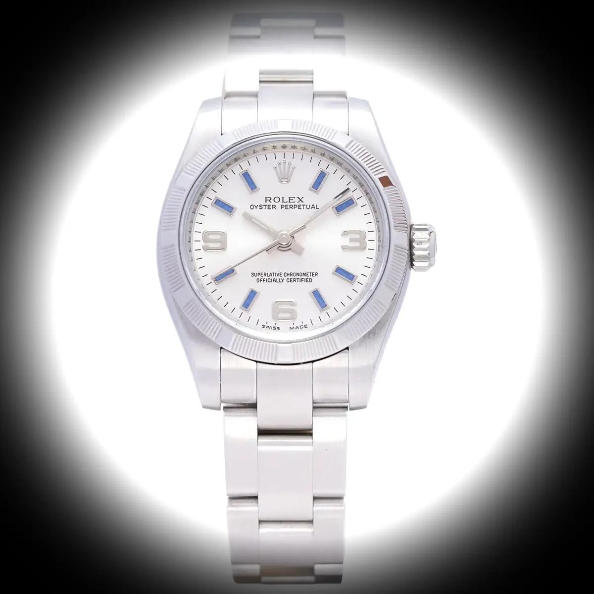 Rolex Oyster Perpetual 176210 Superclone 26mm — Zifferblatt-Nahaufnahme