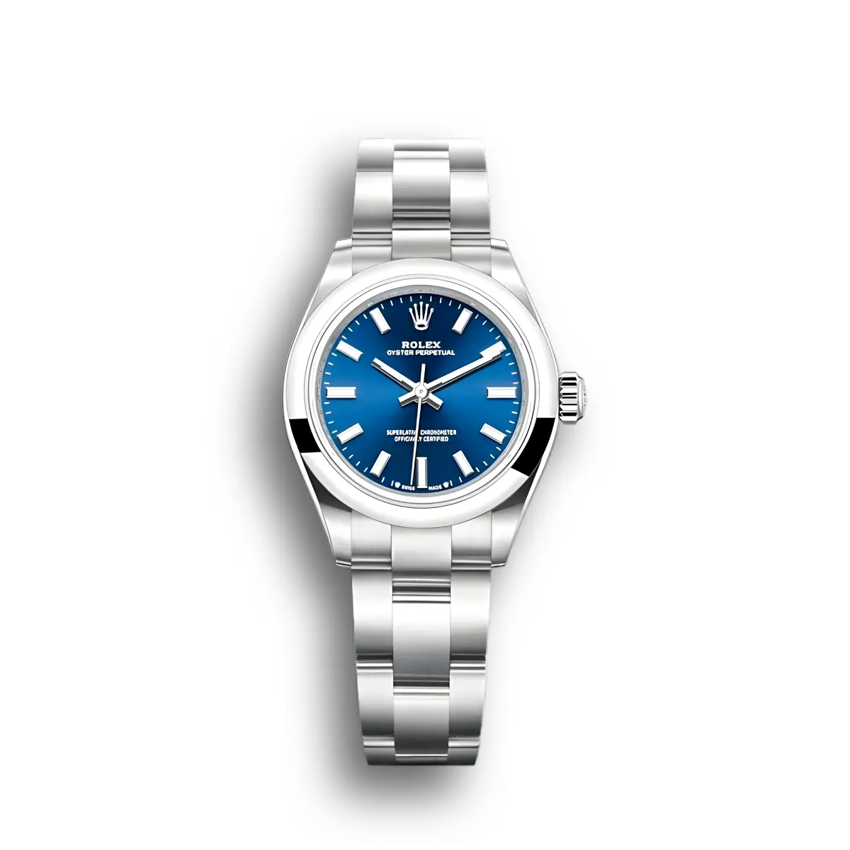 Rolex Oyster Perpetual Lady 28mm Blau Zifferblatt 276200
