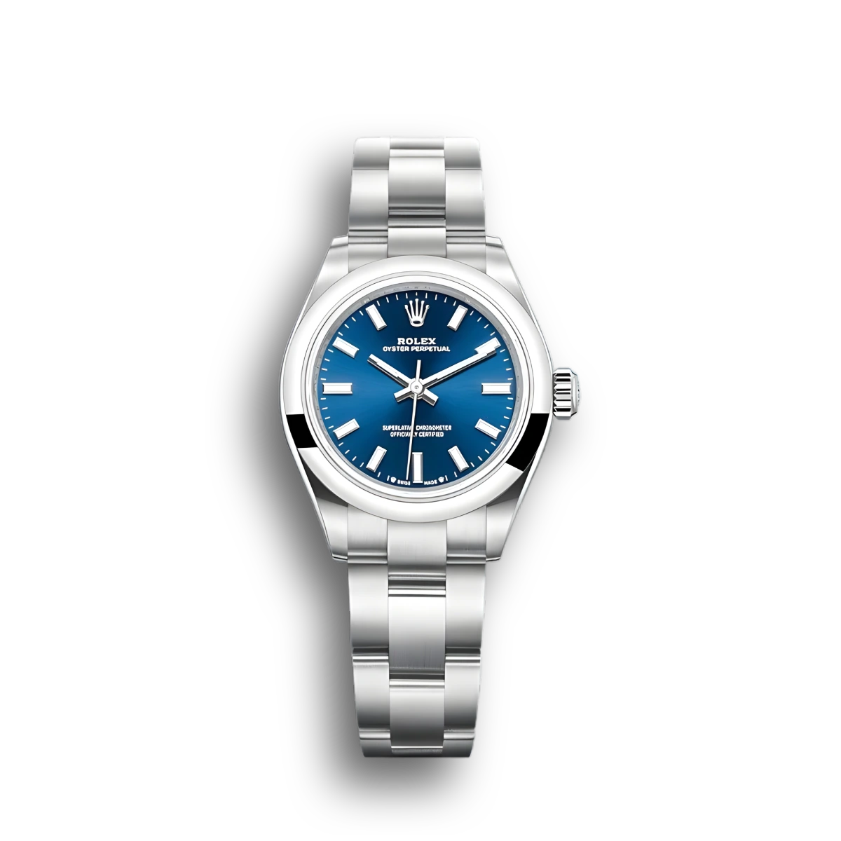 Rolex Oyster Perpetual Lady 28mm Blau Zifferblatt 276200