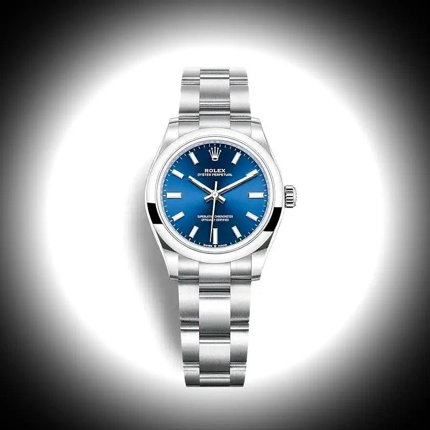 Rolex Oyster Perpetual Lady 31mm Blau Zifferblatt 277200
